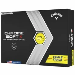 Callaway Chrome Soft X Triple Track Golf Balls - Yellow / Dozen