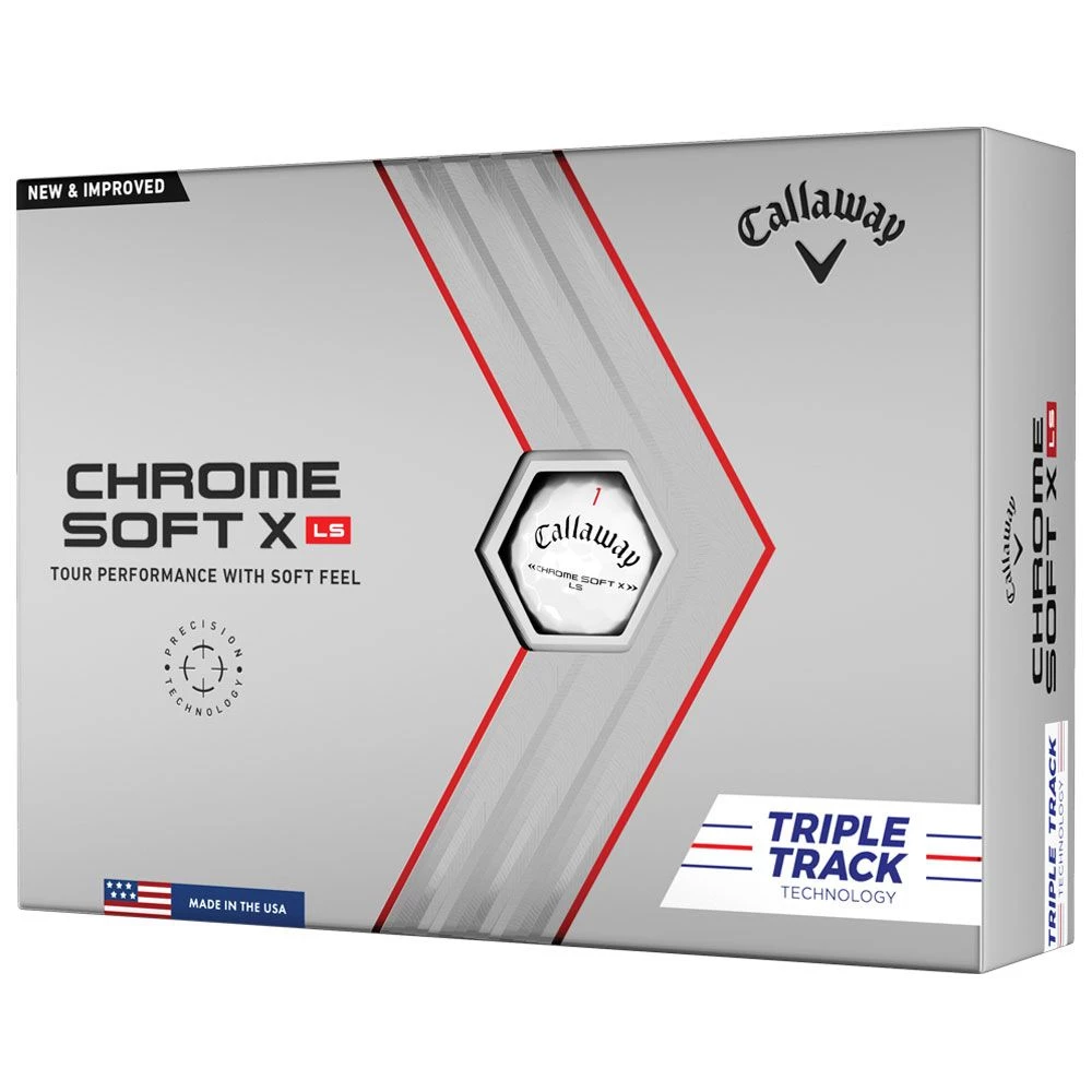 Callaway Chrome Soft X LS Triple Track Golf Balls - White / Dozen 3 Callaway Chrome Soft X LS Triple Track Golf Balls - White / Dozen