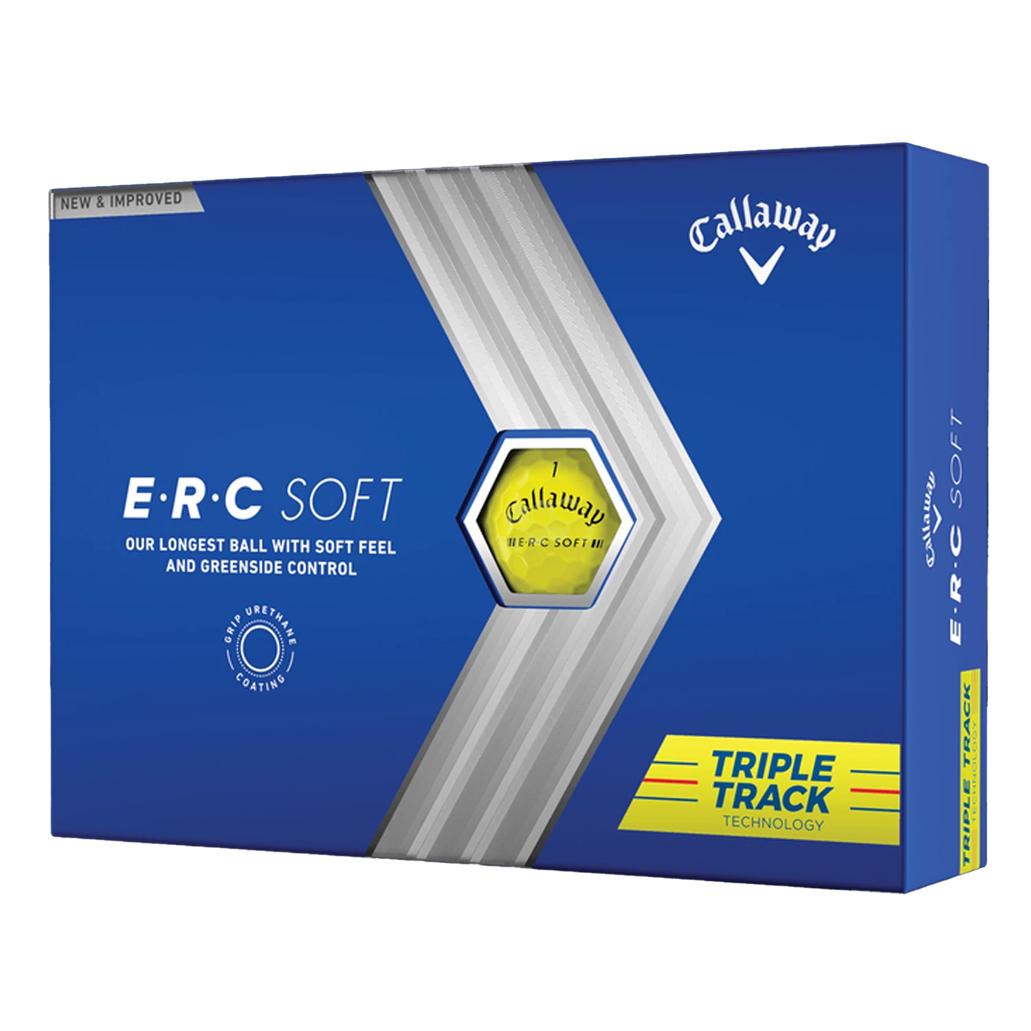 Callaway ERC Soft Triple Track Golf Balls - Yellow / Dozen 3 Callaway ERC Soft Triple Track Golf Balls - Yellow / Dozen