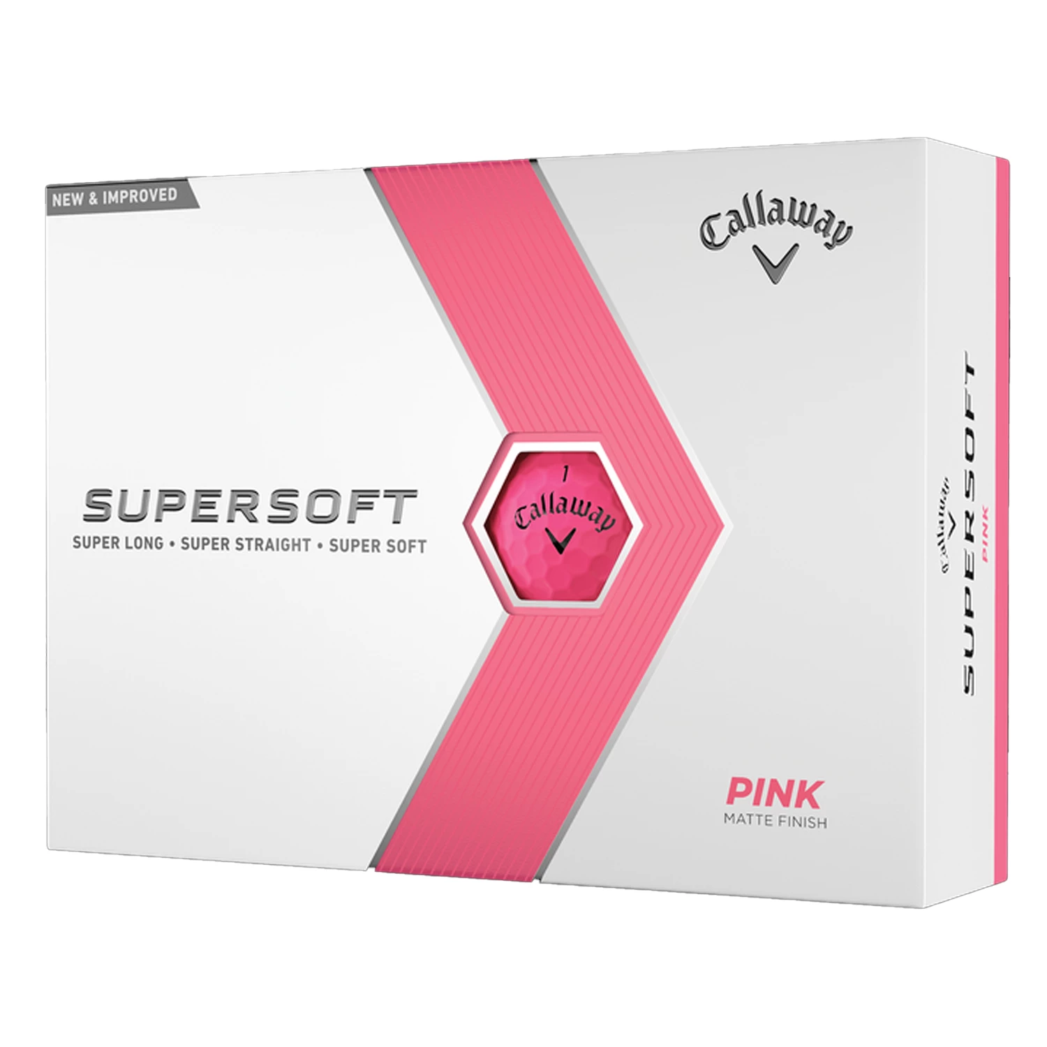 Callaway Supersoft Golf Balls - Pink / Dozen 3 Callaway Supersoft Golf Balls - Pink / Dozen