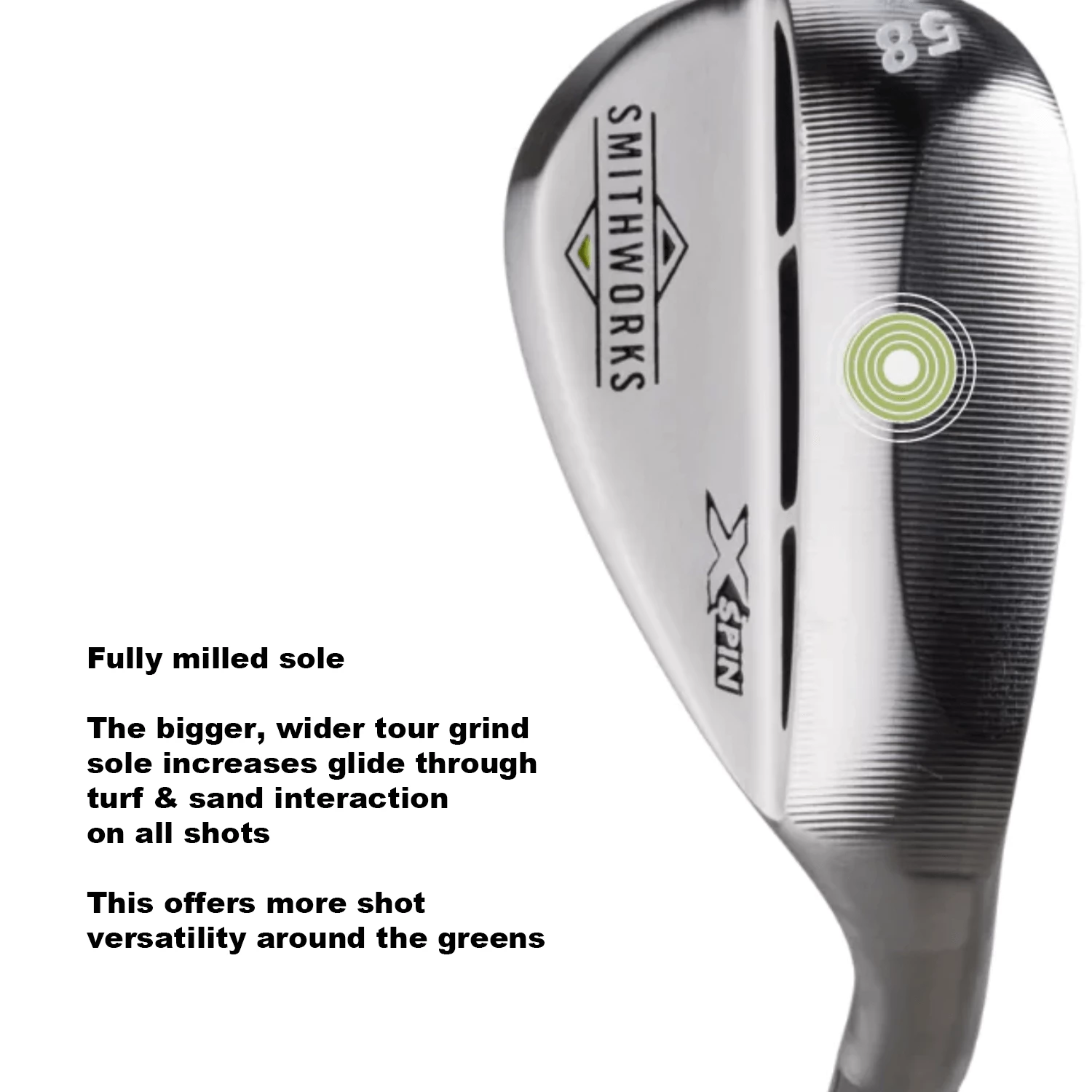 Smithworks Cast Milled XSpin Golf Wedge Gun Metal 11 Smithworks Cast Milled XSpin Golf Wedge Gun Metal - Image 9