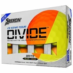 Srixon Q-STAR Divide Tour Golf Balls - Yellow/Orange / Dozen