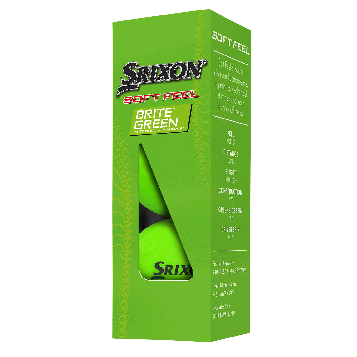 Srixon Soft Feel Brite Golf Balls - Green / Dozen 7 Srixon Soft Feel Brite Golf Balls - Green / Dozen - Image 5