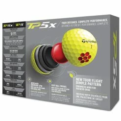TaylorMade TP5x Golf Balls - Yellow / Dozen -COBRA Shop taylormade TP5x yellow balls 2