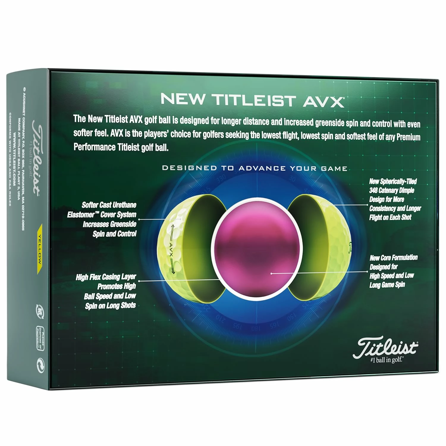 Titleist AVX Golf Balls - 4 For 3 (with Personalisation) - Yellow / 4 Dozen 6 Titleist AVX Golf Balls - 4 For 3 (with Personalisation) - Yellow / 4 Dozen - Image 4