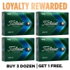 Titleist AVX Golf Balls - 4 For 3 (with Personalisation) - White / 4 Dozen -COBRA Shop titleist loyalty rewarded avx white personalised 1