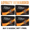 Titleist 2023 Pro V1 Golf Balls - 4 For 3 (with Personalisation) - White / 4 Dozen -COBRA Shop titleist loyalty rewarded prov1 white personalised 1