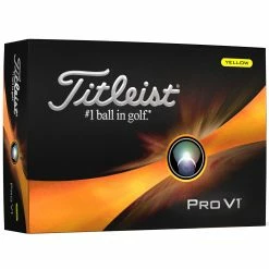 Titleist 2023 Pro V1 Golf Balls - 4 For 3 (with Personalisation) - Yellow / 4 Dozen -COBRA Shop titleist prov1 yellow 12028129