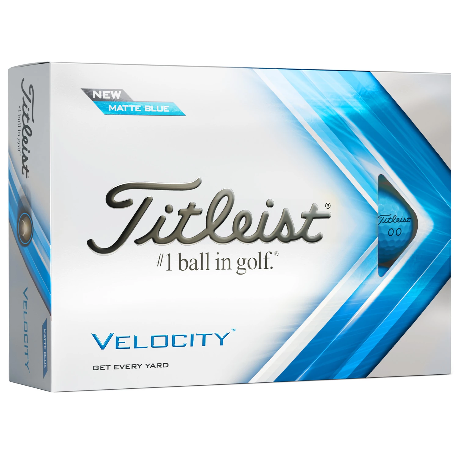 Titleist Velocity Golf Balls - Matte Blue / Dozen 3 Titleist Velocity Golf Balls - Matte Blue / Dozen