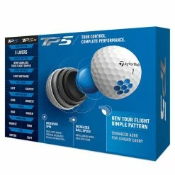 TaylorMade TP5 Golf Balls - White / Dozen -COBRA Shop tp521white 13