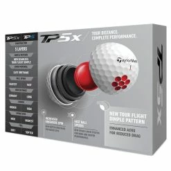 TaylorMade TP5x Golf Balls - White / Dozen -COBRA Shop tp5x21white 3